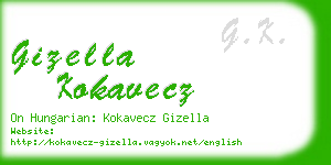 gizella kokavecz business card